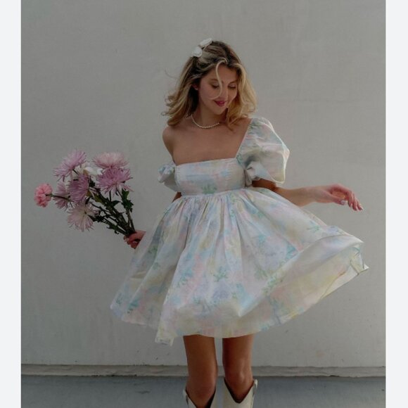 NWT Selkie The Sweetcorn Cottage Puff Dress